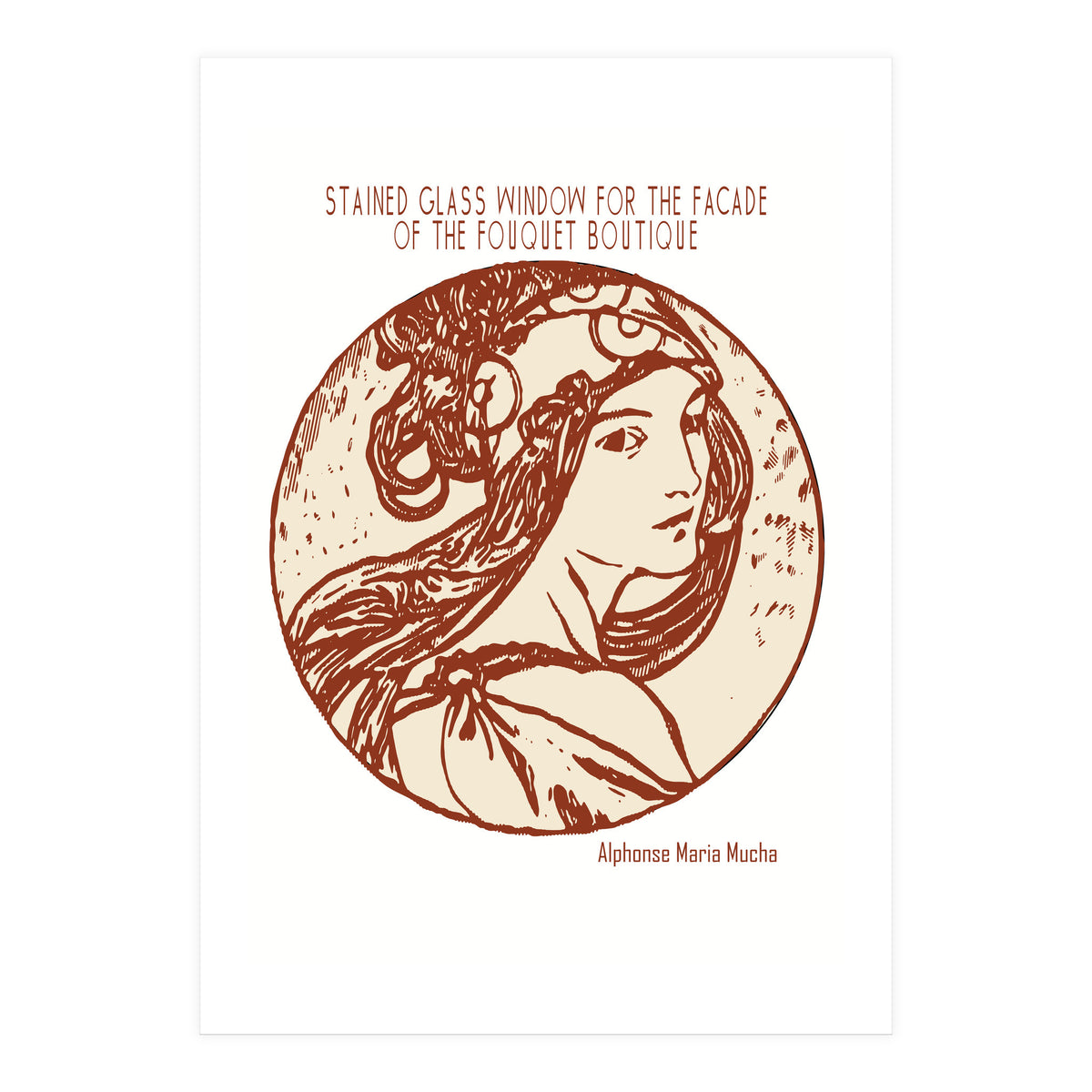 Stained Glass Window For The Facade Of The Fouquet Boutique – (Print Only)