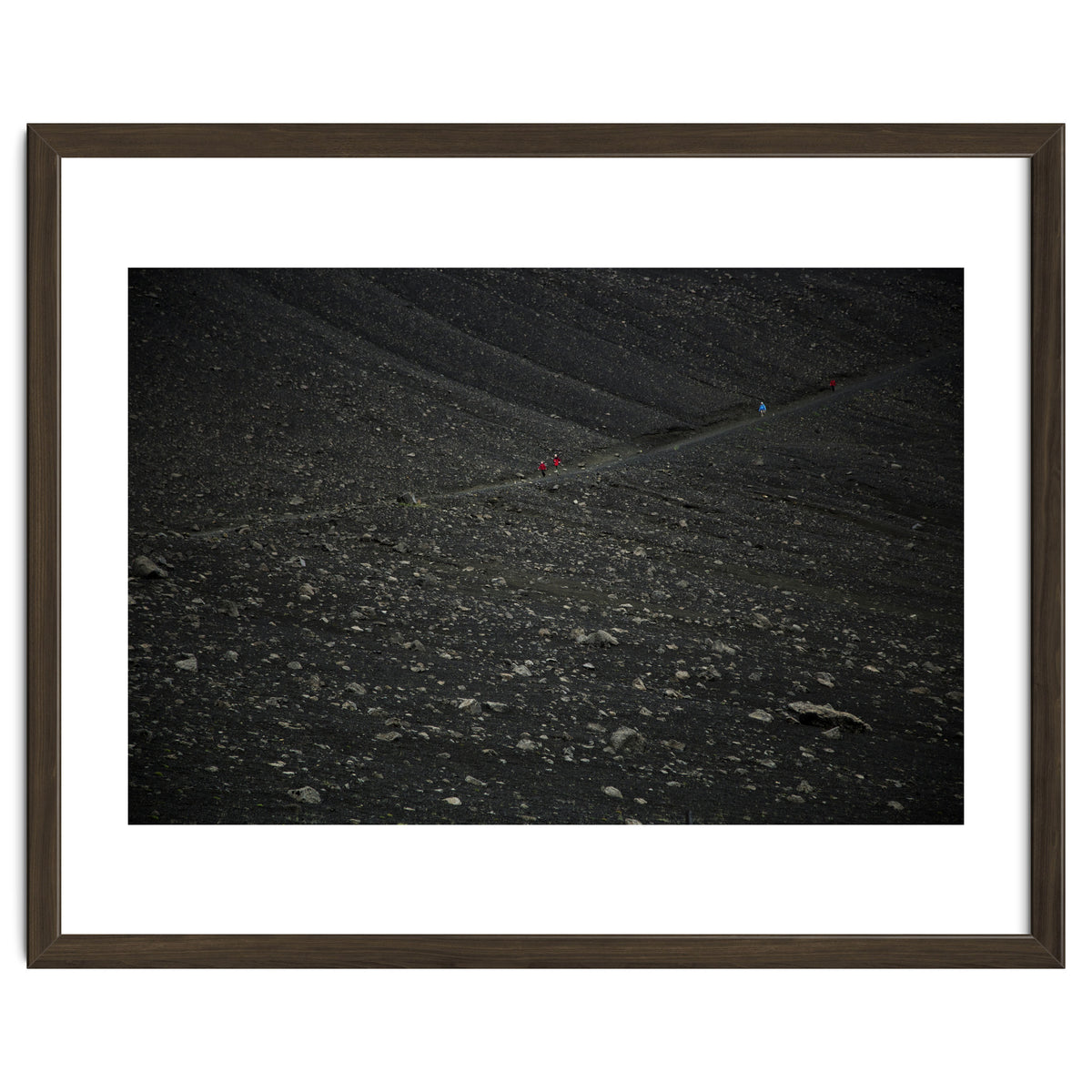 Kids running down from the volcano - Iceland