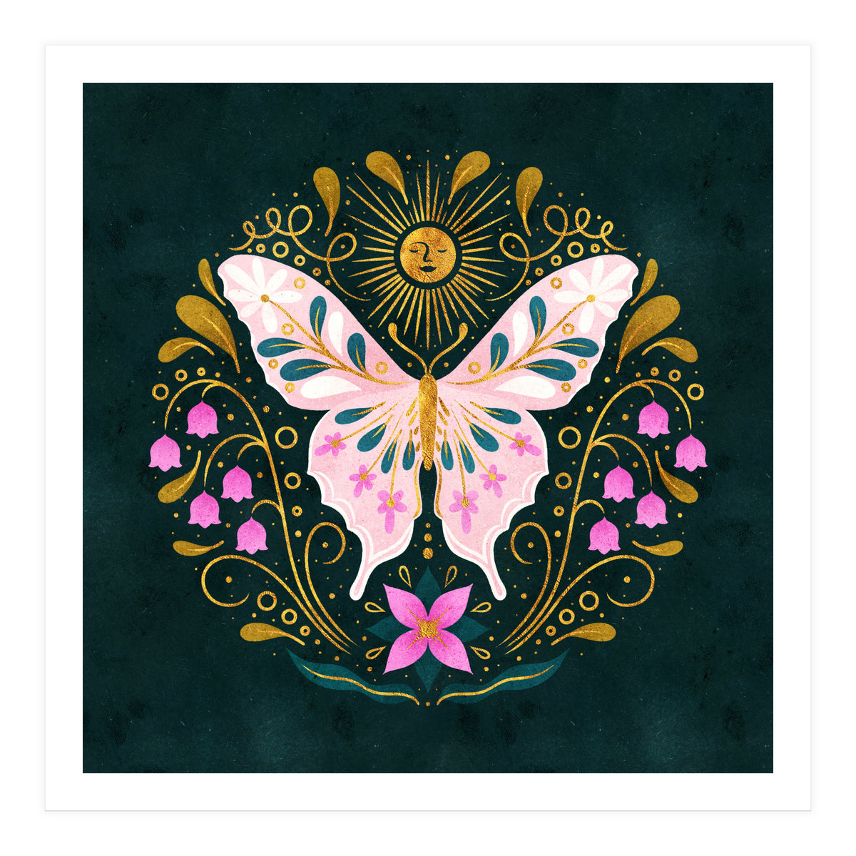 Butterfly And Sun (Print Only)