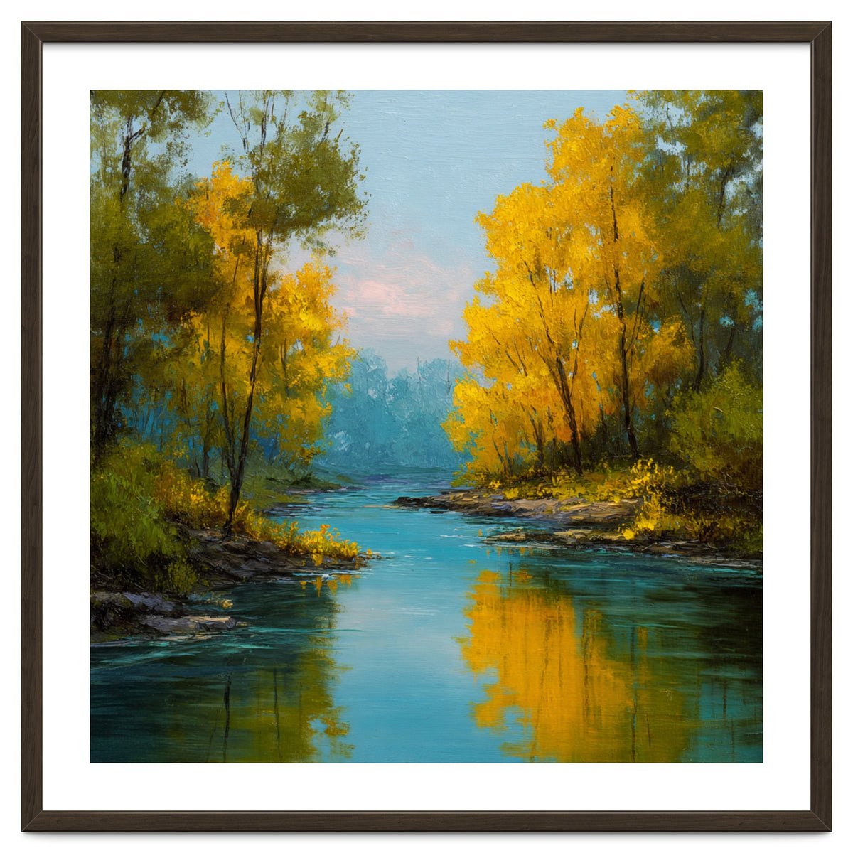 Serene Autumn River Landscape