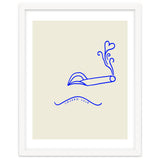 Smoked Love, Line Art Drawing Sketch, Minimalism Doodle Woman Cigarette Cigar Smoke, Eclectic Bohemian Framed thumbnail