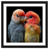 Two Lovebirds Nuzzle Together thumbnail