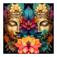 Twin Lotus Buddha Portrait (Print Only)