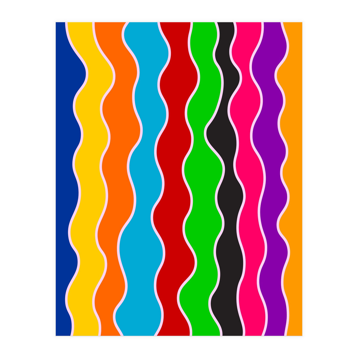 Retro Wavy Pattern (Print Only)