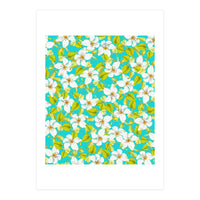 White Floral #society6 #decor #pattern (Print Only)