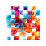 JELL, Multi-colored squares against a white backdrop. (Print Only) thumbnail