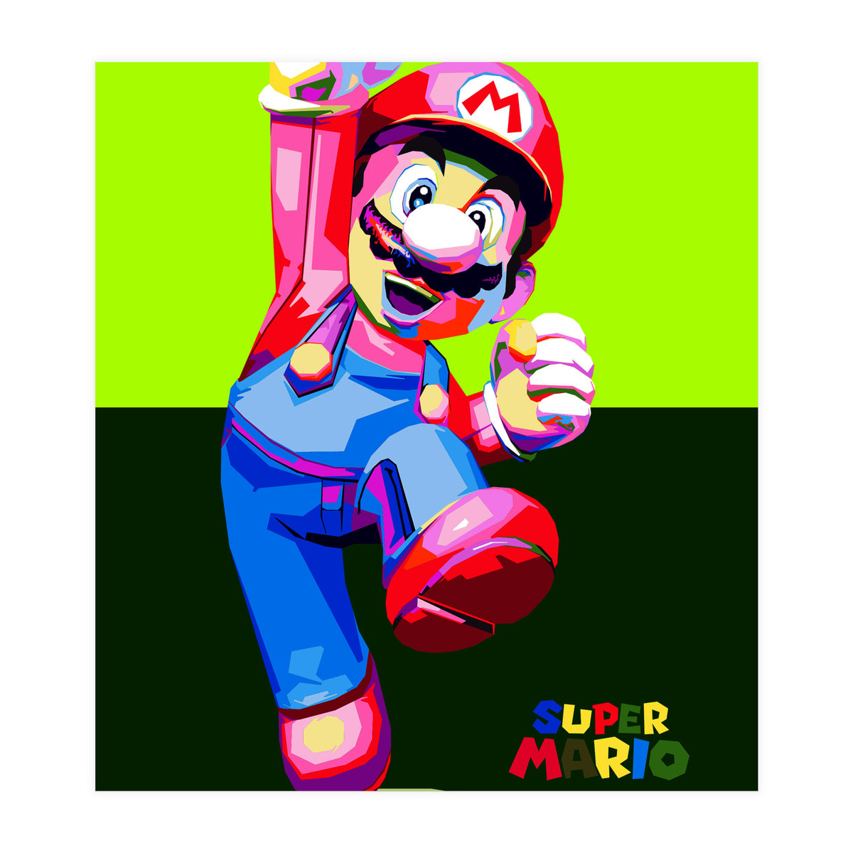 Super Mario Cartoon Character Pop Art (Print Only)
