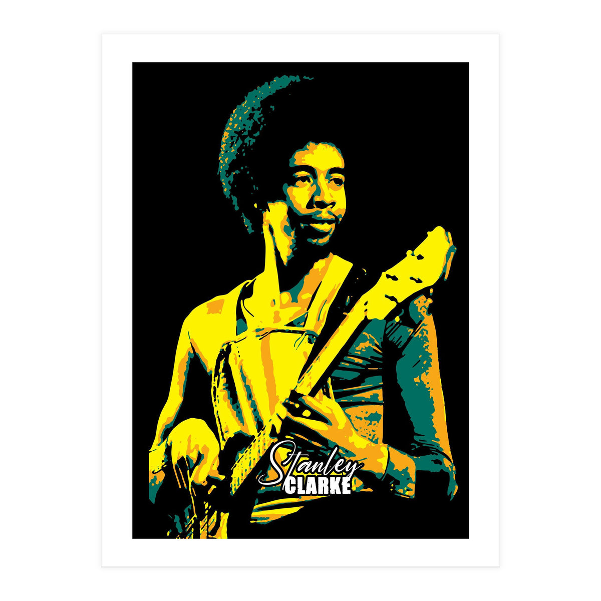 Stanley Clarke American Musician Bassist Legend (Print Only)
