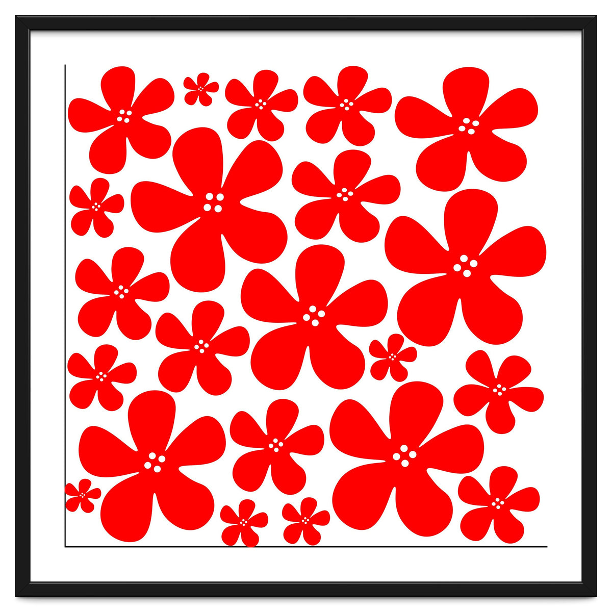 Red Flowers Pattern