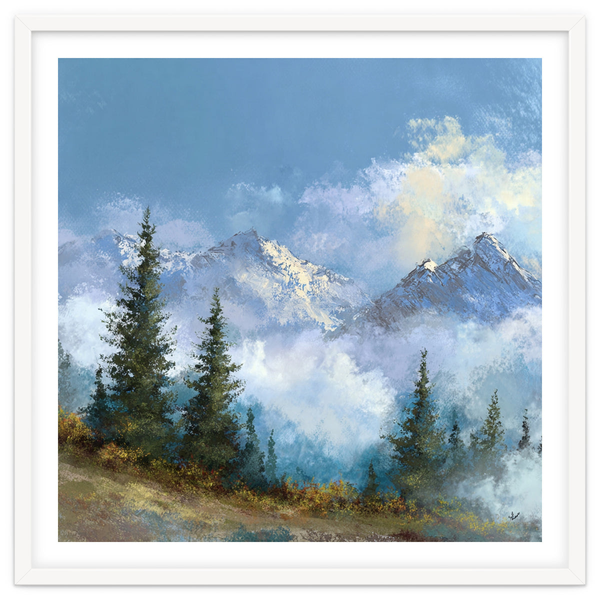 Majestic Snow-Capped Alpine Peaks