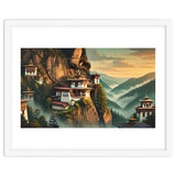 Vintage Bhutan, Mountain Monasteries Poster thumbnail