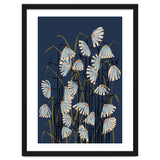 Linocut flower meadow blue thumbnail