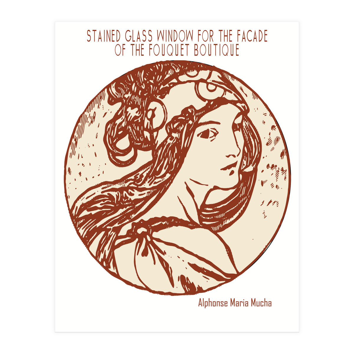 Stained Glass Window For The Facade Of The Fouquet Boutique – (Print Only)