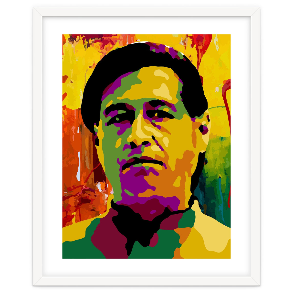 Cesar Chavez Colorful Abstract Art