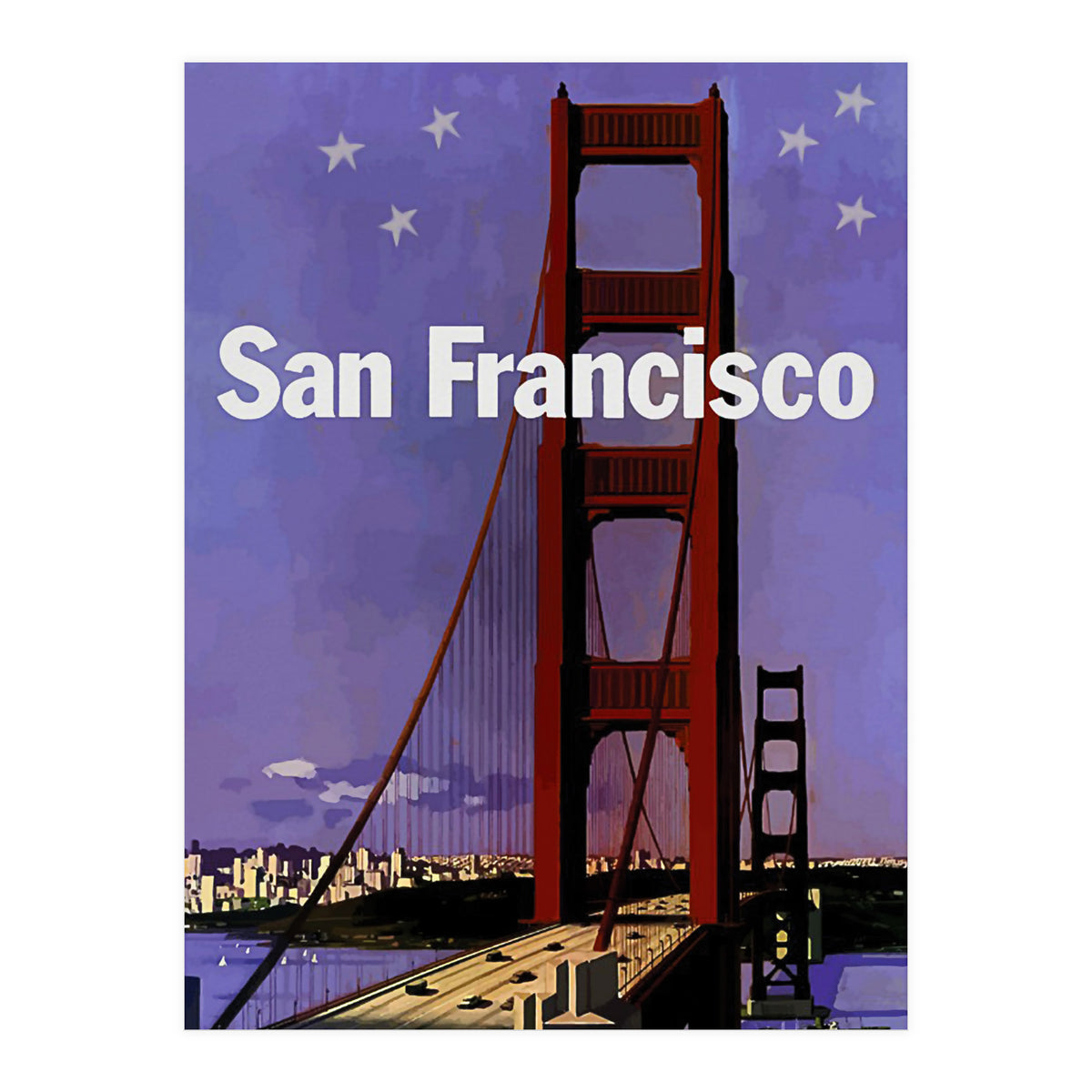 Gold Gate at Night, San Francisco (Print Only)