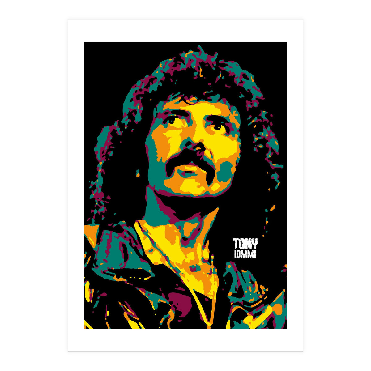Tony Iommi Portrait Pop Art (Print Only)
