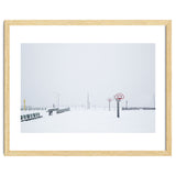 Snow-covered Basketball court and side bench thumbnail