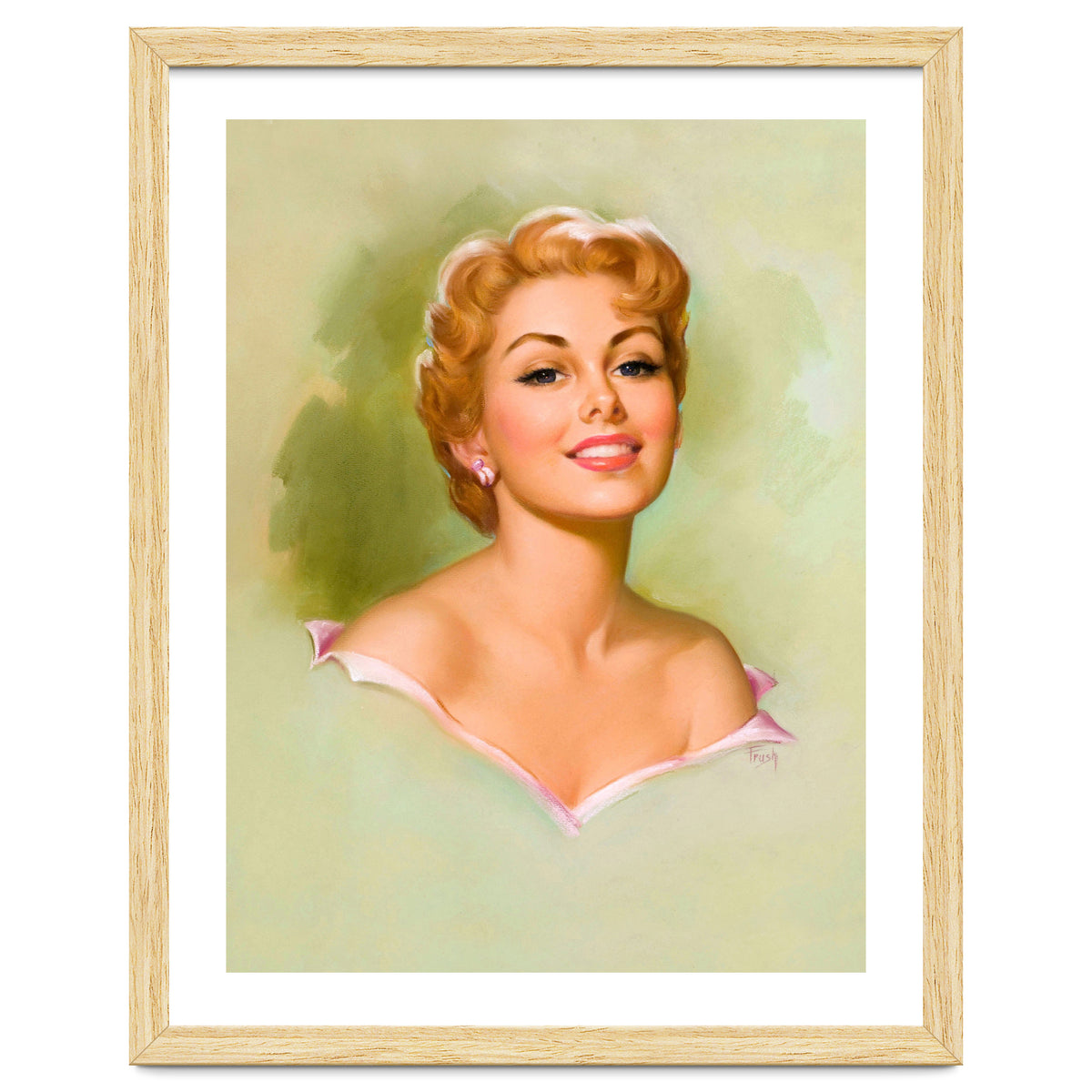 Pinup Blonde Girl Portrait