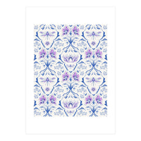 Bohemian Garden Blue Pattern (Print Only)