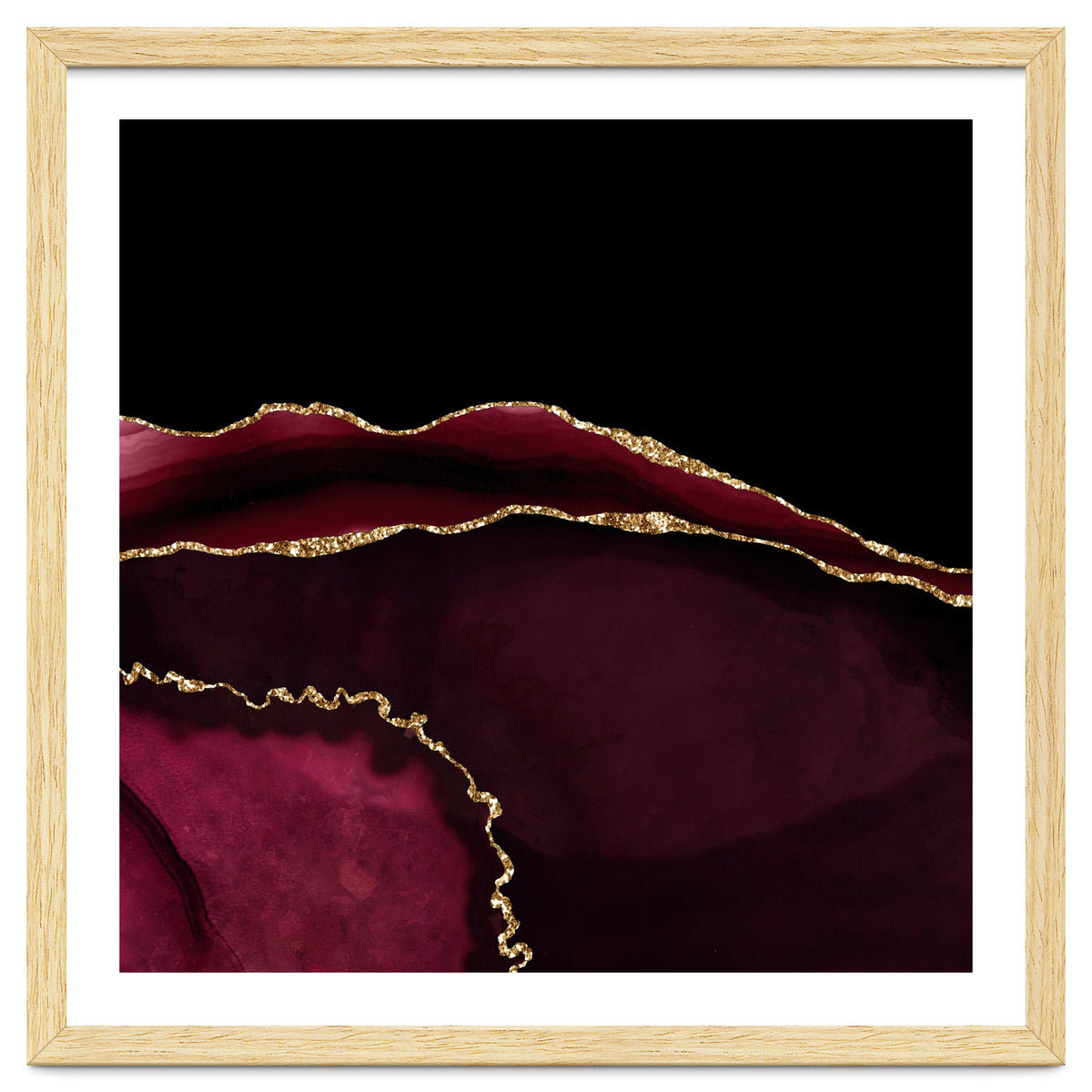 Burgundy & Gold Agate Texture 05