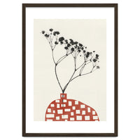 Gypsophila In A Red Vase