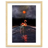 Flamingo and Red Moon thumbnail