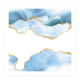 Blue & Gold Glitter Agate Texture 06  (Print Only) thumbnail