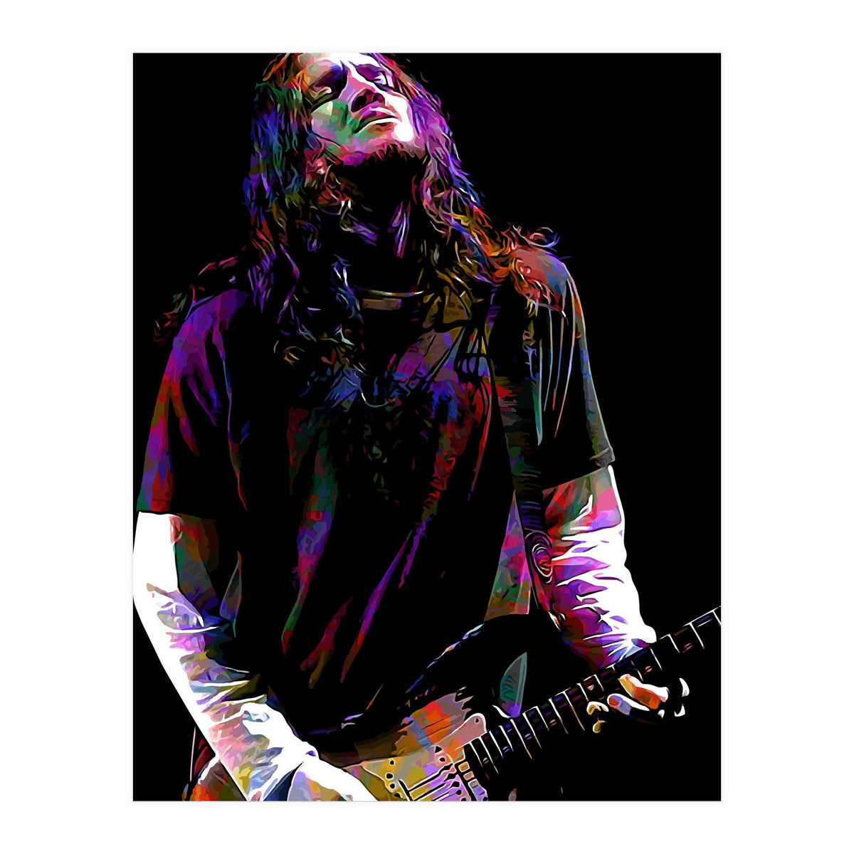 John Frusciante American Musician Guitarist Colorful (Print Only)