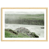 Tourists at the edge of the big river - Iceland thumbnail