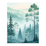 Ethereal Misty Pine Forest Watercolor Art (Print Only) thumbnail
