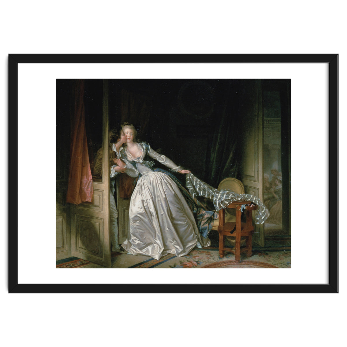 Jean-Honoré Fragonard – The Stolen Kiss | Elegant Rococo Romance & Secret Intimacy