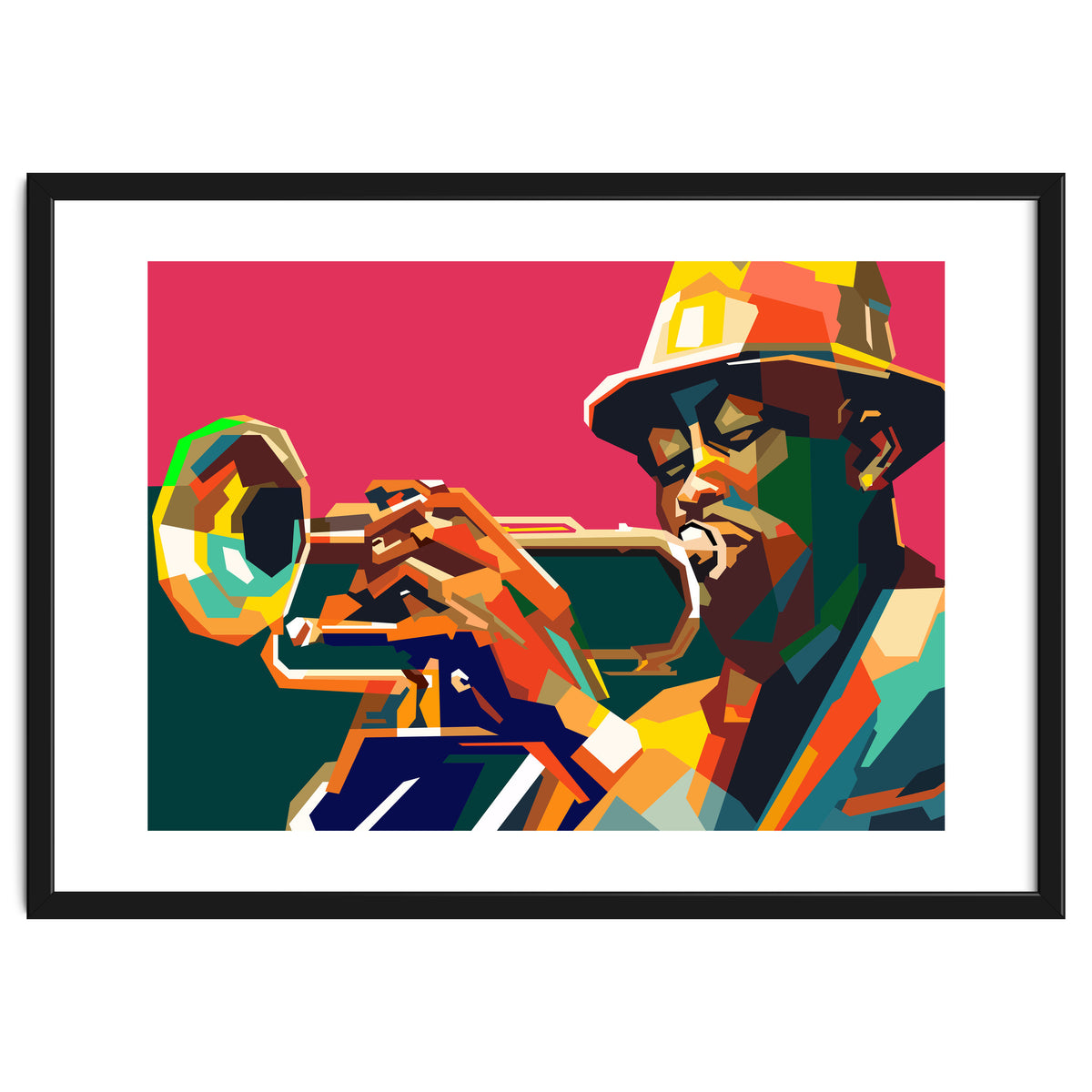 Jazz Trumpet Musician Pop Art Wpap
