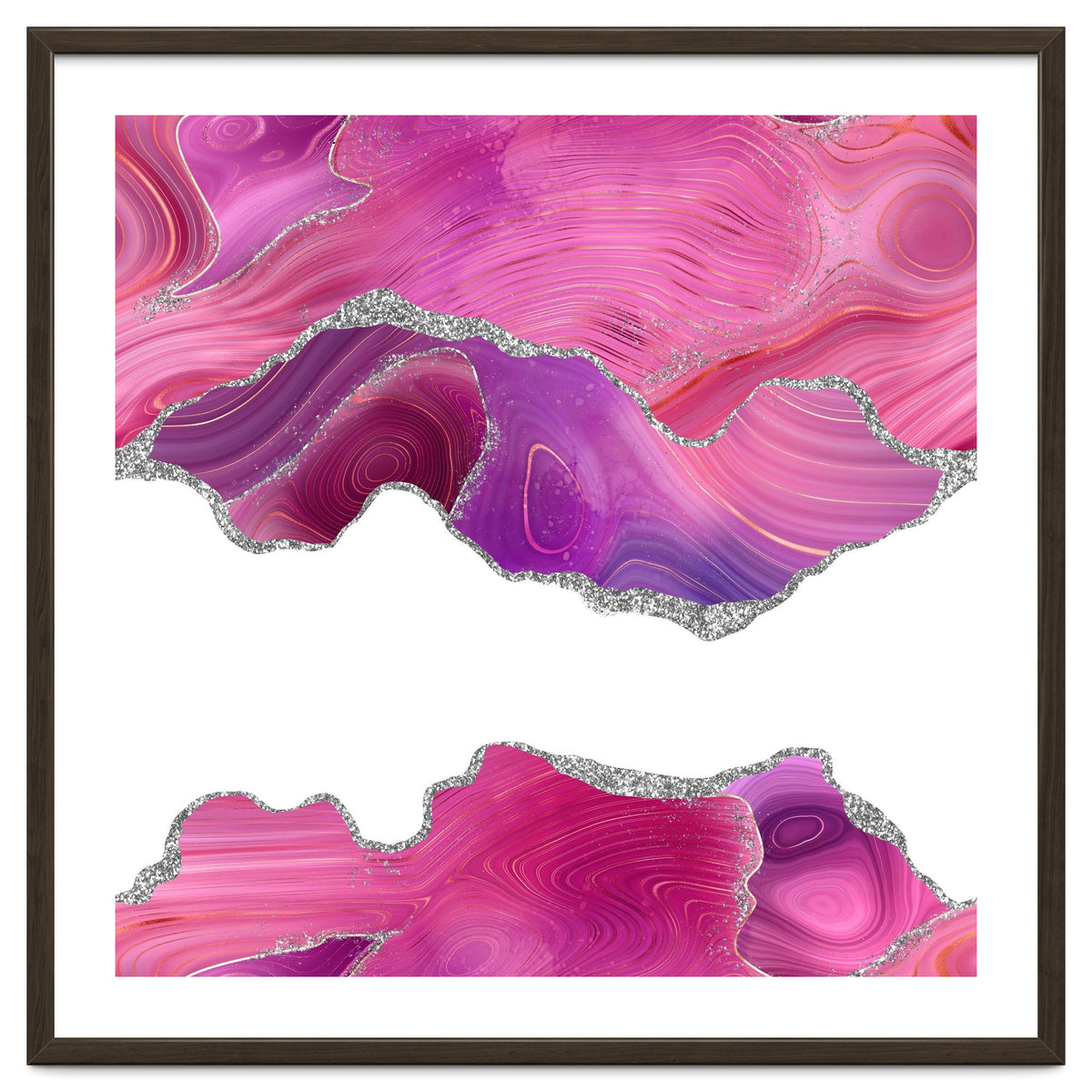Magenta & Silver Agate Texture 07