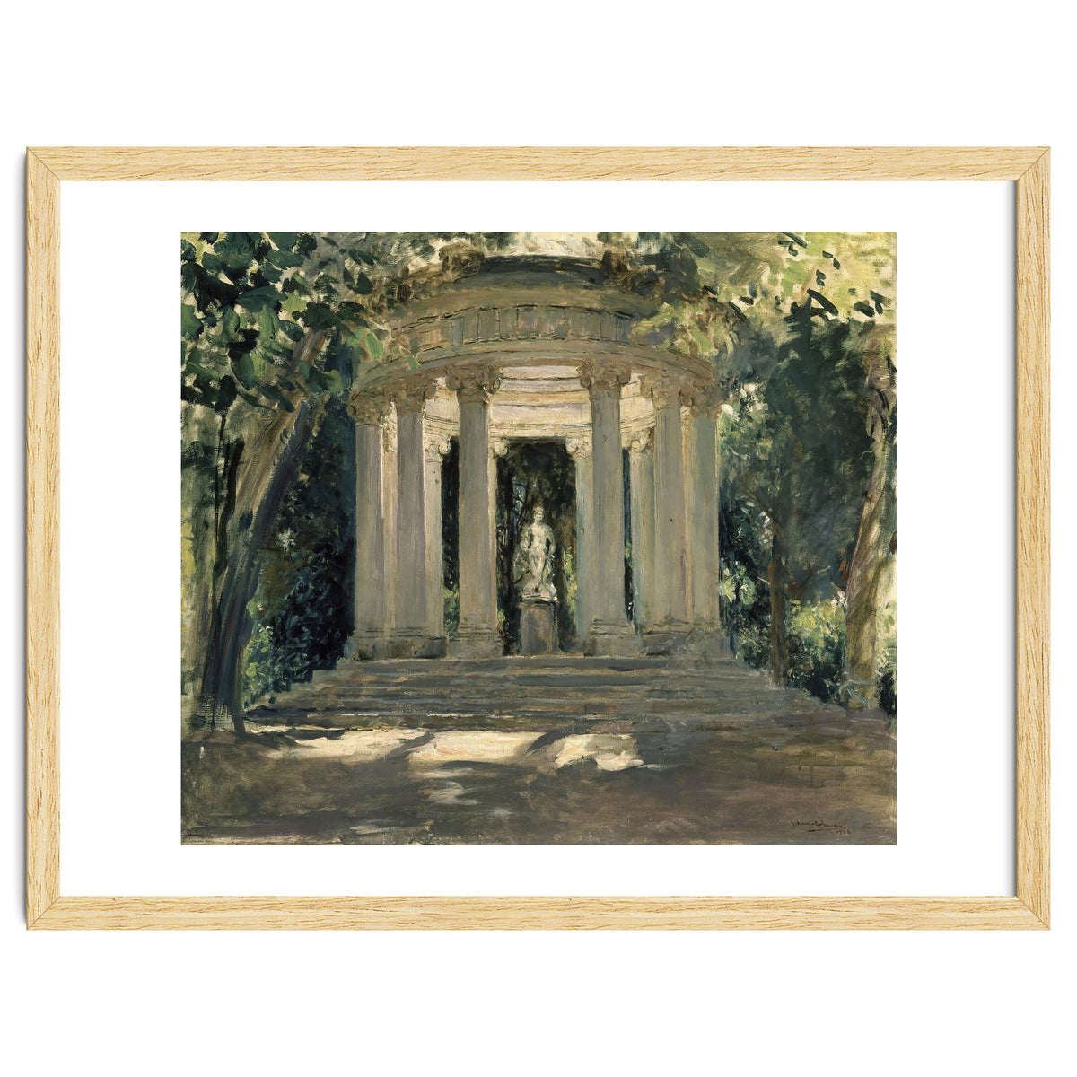 THE VILLA ADRIANA OF TIVOLI (ROME) - 1926 - OIL ON CANVAS - 0.60 X 0.70 M.