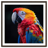 Scarlet Macaw Parrot Vibrant Plumage Close Up thumbnail