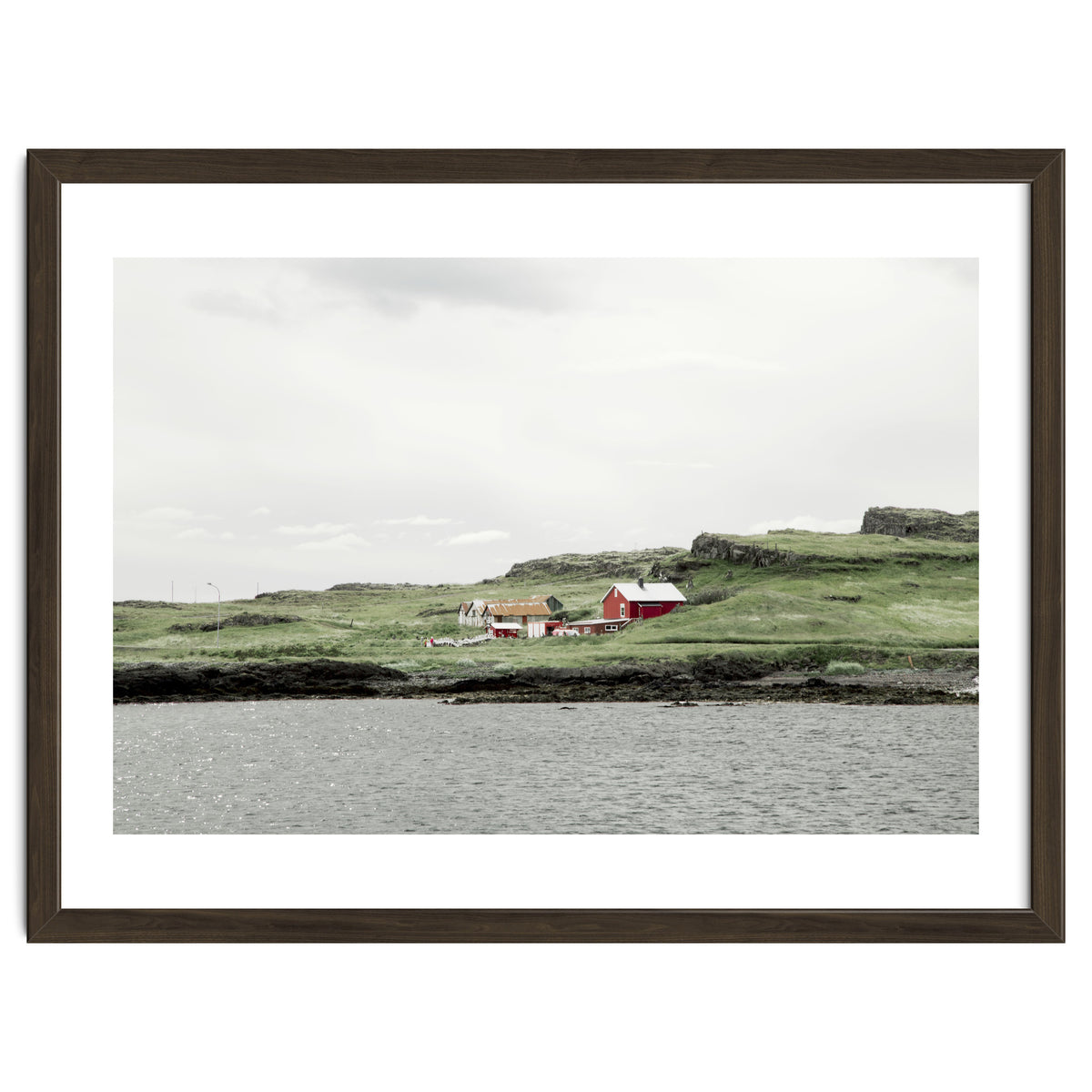 Red house on the shore - Iceland