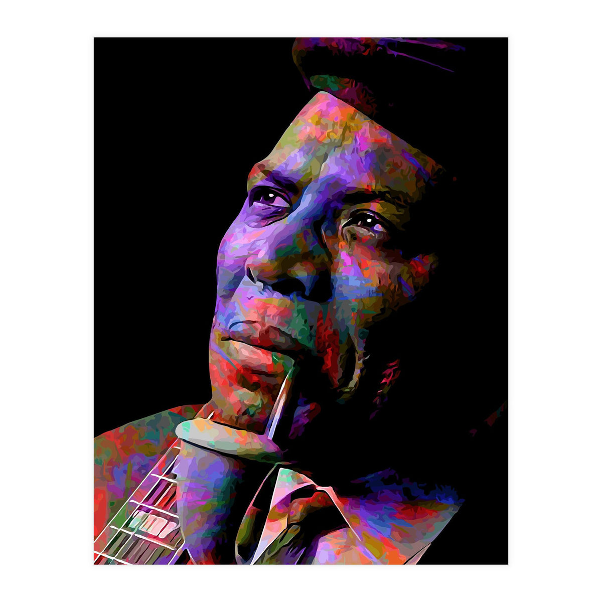 Howlin Wolf American Blues Musician Legend Colorful (Print Only)