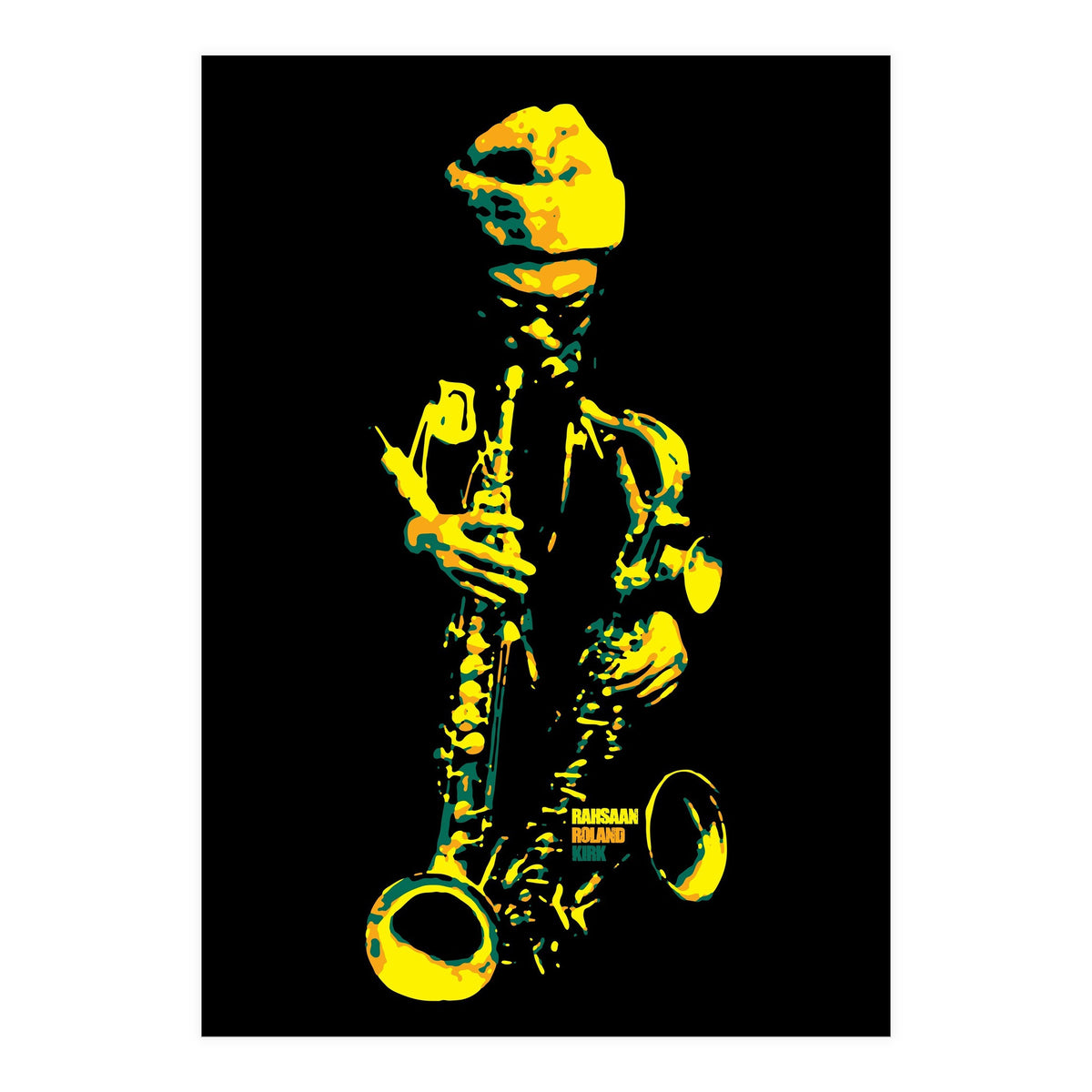 Rahsaan Roland Kirk in Pop Art (Print Only)