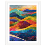 Vibrant Abstract Patchwork Landscape Art thumbnail