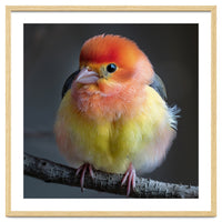 Beautiful Bird With Vibrant Orange And Yellow Plumage