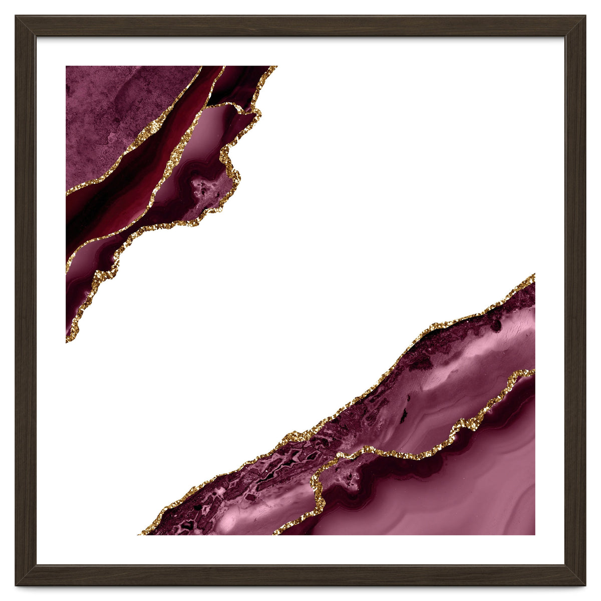 Burgundy & Gold Agate Texture 19