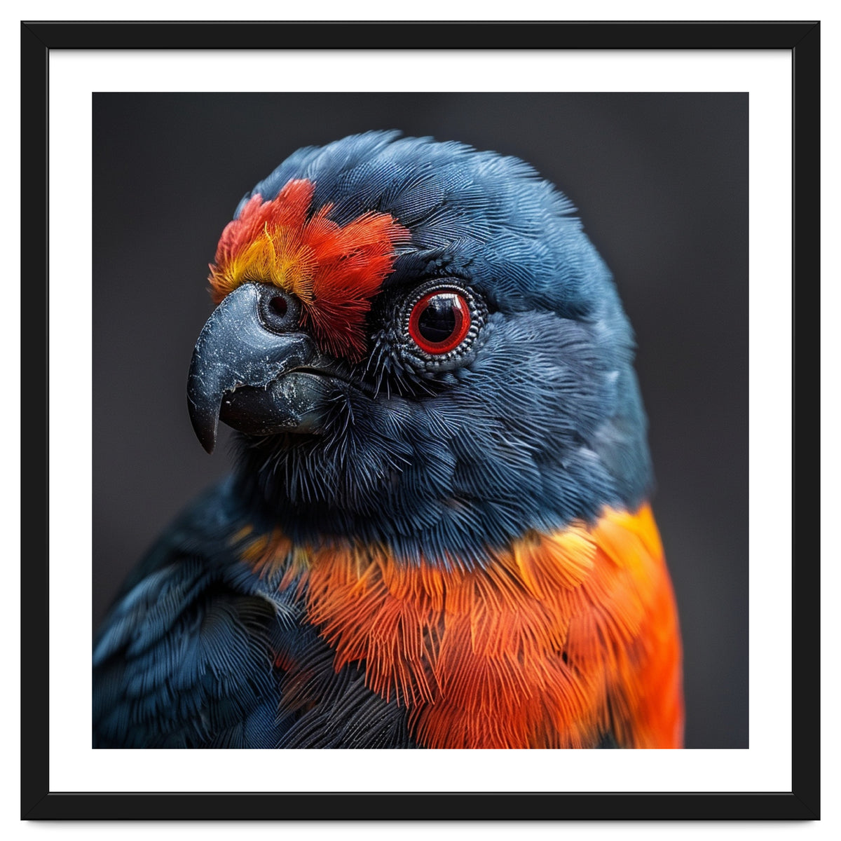 Close Up Portrait Of A Colorful Parrot