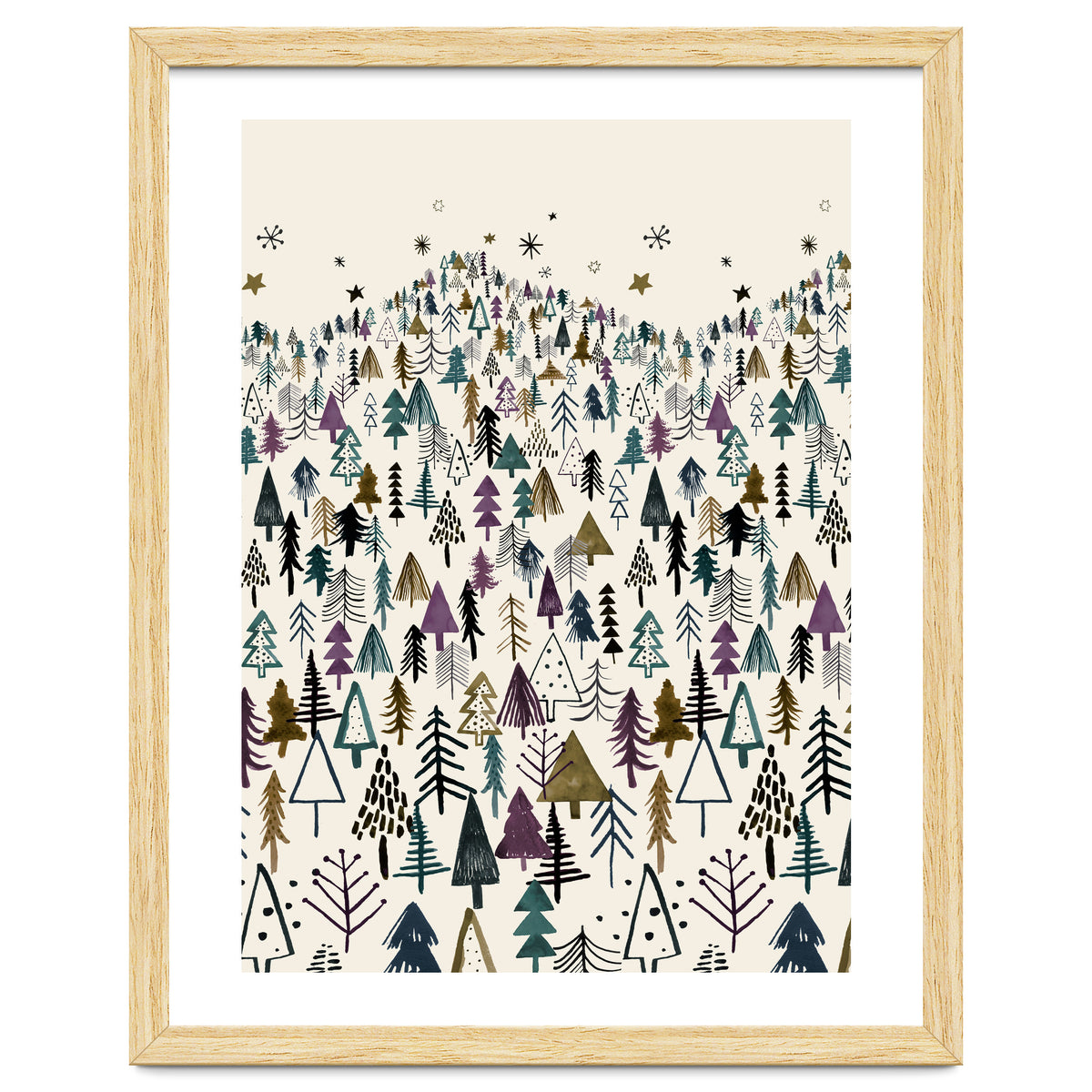 Mountain Forest Trees Winter