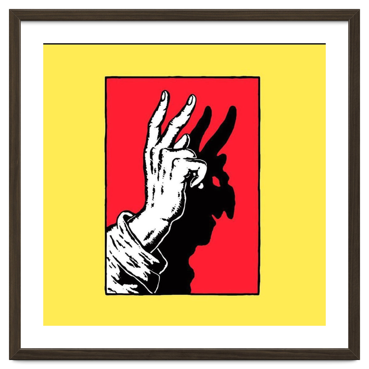 Hand Shadow Art – Peace & Freedom Illustration