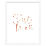 C'est la vie Rose Gold | Motivational Typography Quote Positivity | Handwritten Good Vibes Celebrate thumbnail