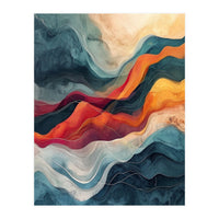 Abstract Flowing Mountain Landscape (Print Only)