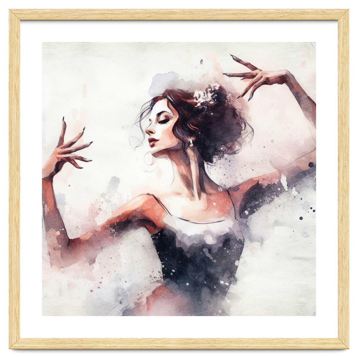 Elegant Ballet Dancer Portrait In Motion