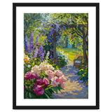 Serene Summer Garden Path Oil Painting thumbnail