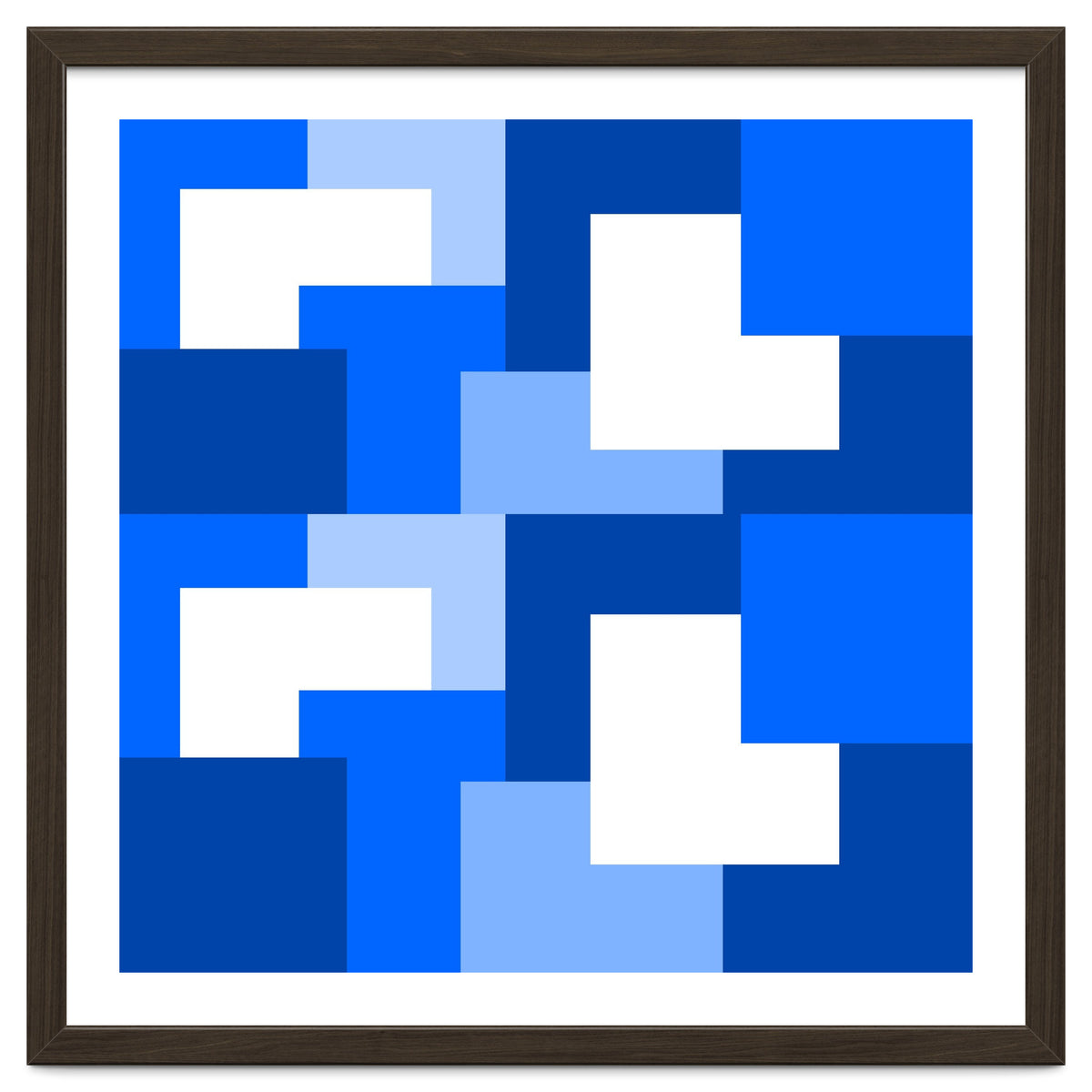 Blue Abstract Square Tiles