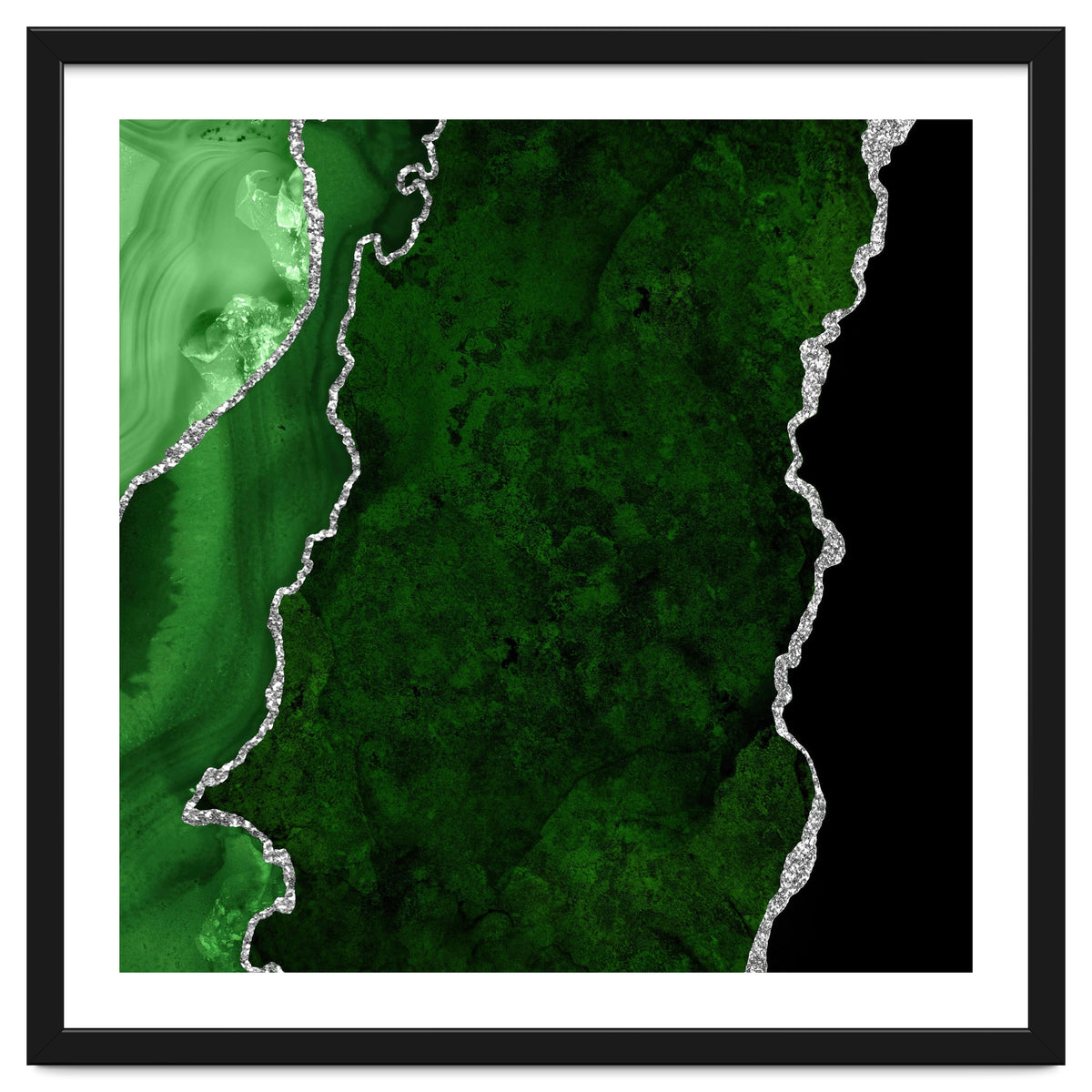 Green & Silver Agate Texture 01